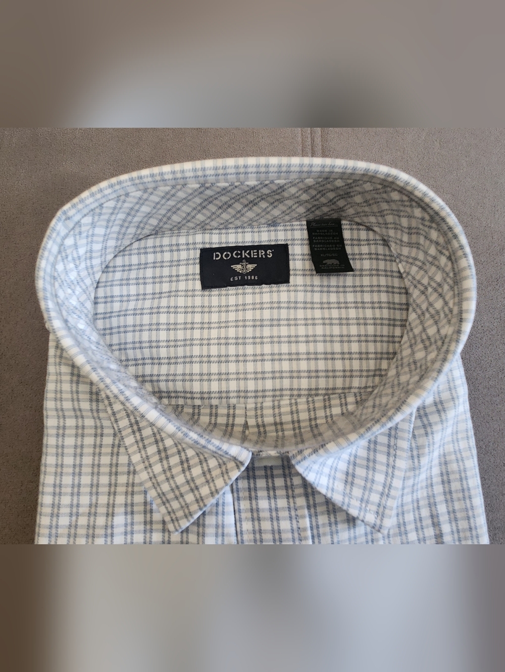 Dockers Men's Long Sleeve Button-Up Shirt Regular Fit -BEIGE -XL **NEW - Picture 6 of 9